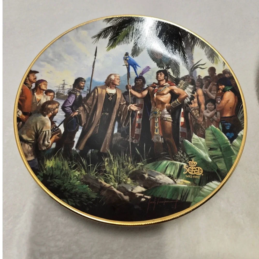 W.S. George Columbus Discovers America 500th Anniversary Plates Set of 4 1992